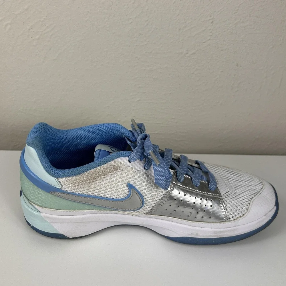 Nike Ja 1 Shoes Youth Size 7Y White Blue Silver Basketball Sneakers FJ1266-400